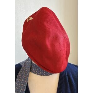 VTG Kangol RED Flat Hat Cap Cabbie Hat Newsboy Tropic 504 Ventair Retro 80s 90s